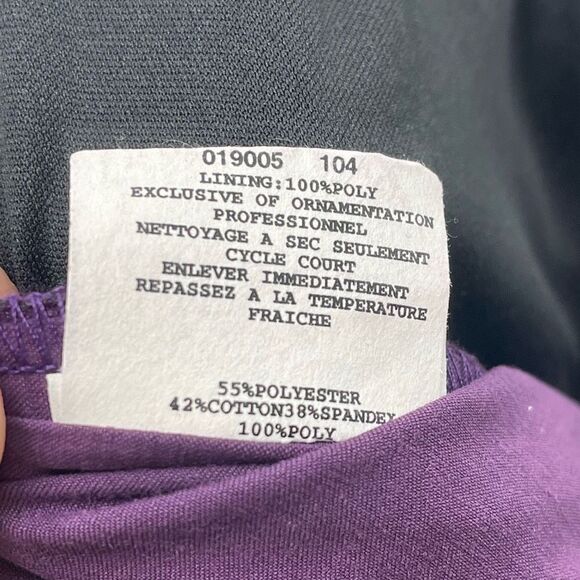 Vintage Gunne Sax Jessica McClintock Womens Mini Dress Bodycon Ruffle Purple 2 - Picture 10 of 10